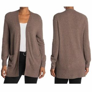 MADEWELL | Walker Open Front Pocket Cardigan | Heather Root Brown Small NWOT